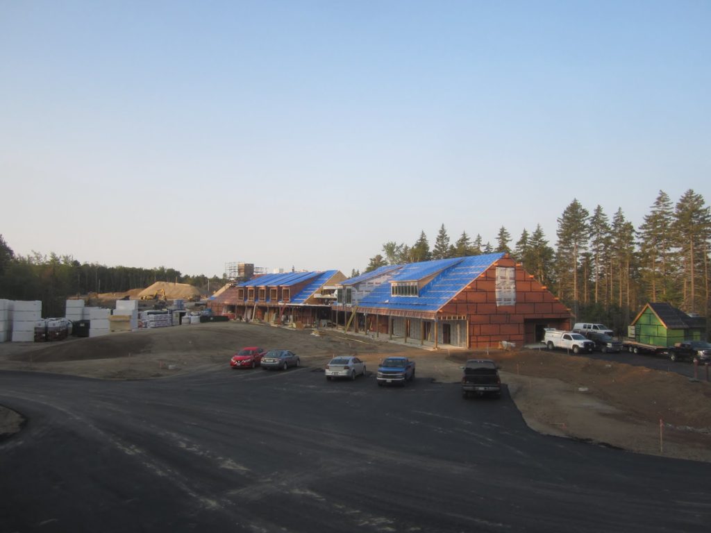 Students gain paid on-the-job training at a Wright-Ryan Construction jobsite, as part of the Building Construction Technology Jobsite degree at Central Maine Community College