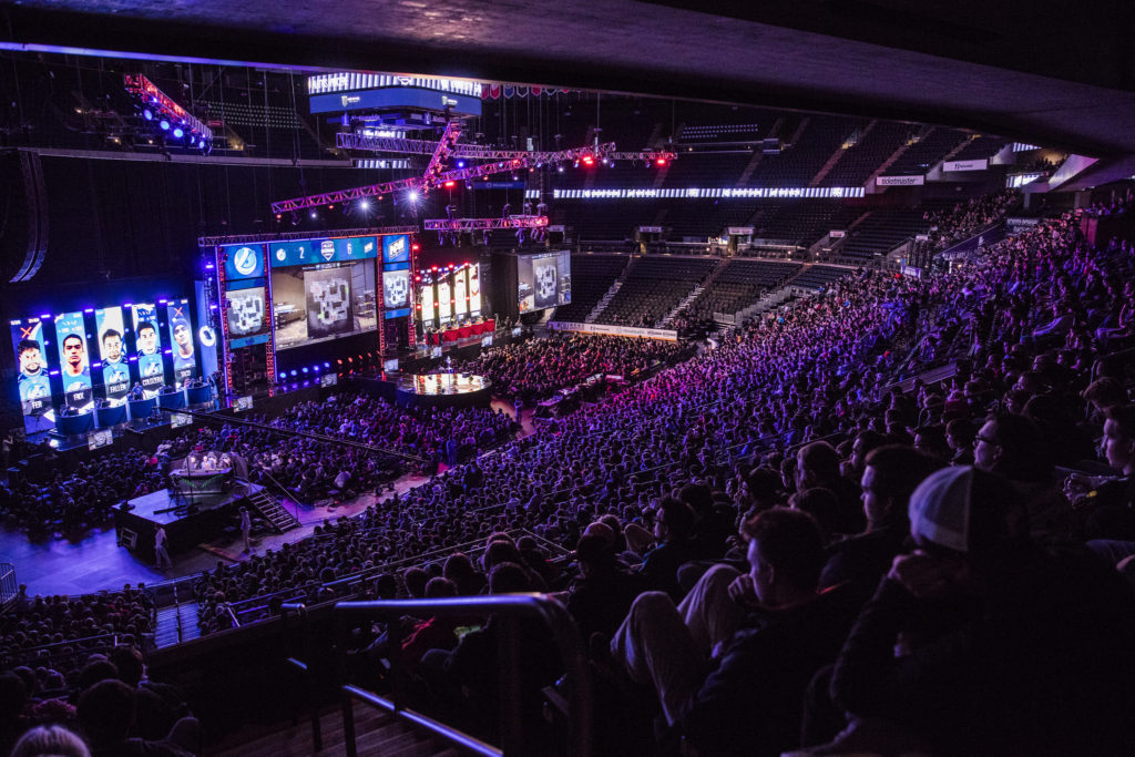 Esports Management Program Header; crowd in a large esports arena