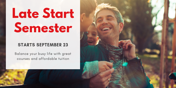 The Late Start Semester begins September 23rd! Visit www.cmcc.edu/latestart for all information.